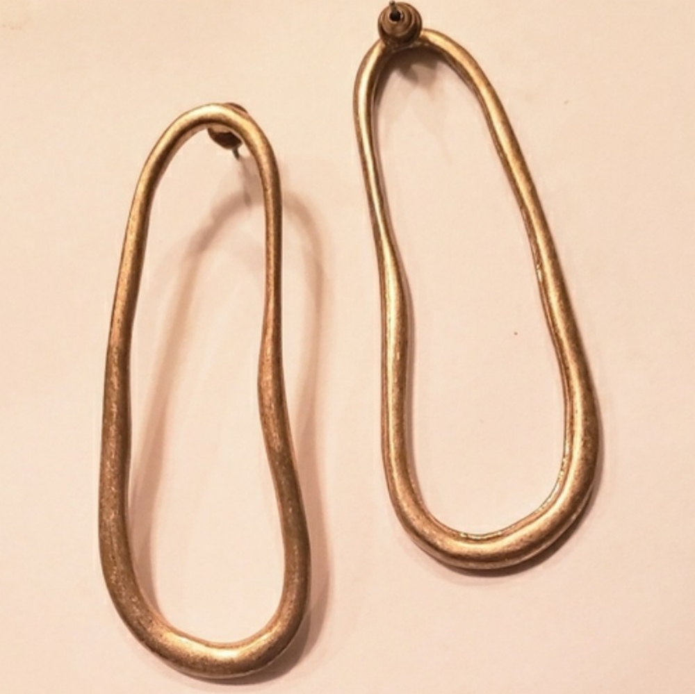 Irregular shaped bohemian earrings; nwot